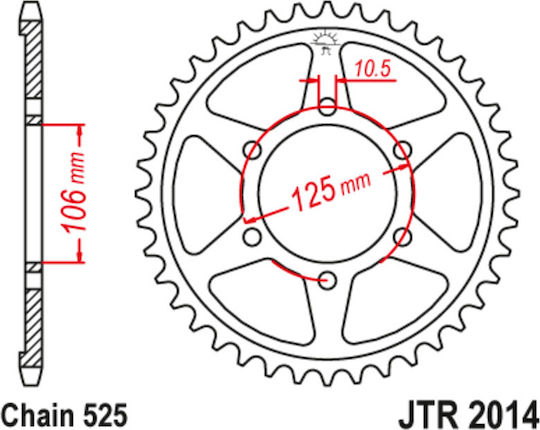 JT Sprockets Pinion spate pentru Triumph Daytona / Thruxton / Tigru