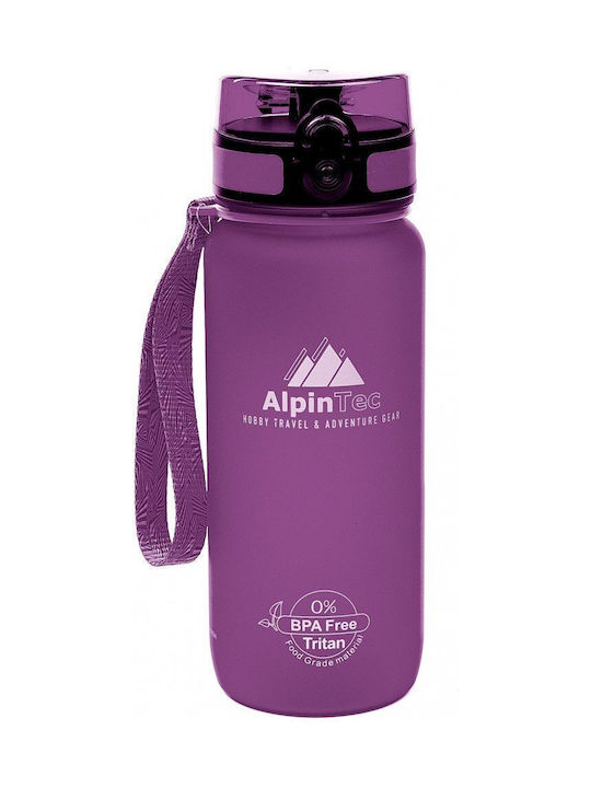 AlpinPro Trek Water Bottle Plastic 650ml Purple