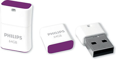 Philips Pico 64GB USB 2.0 Stick Purple