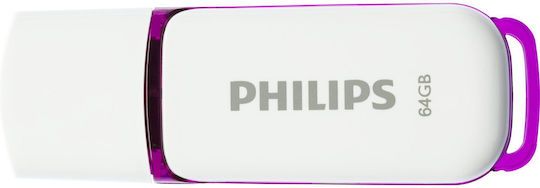 Philips Snow 2-Pack 64GB USB 2.0 Stick Purple
