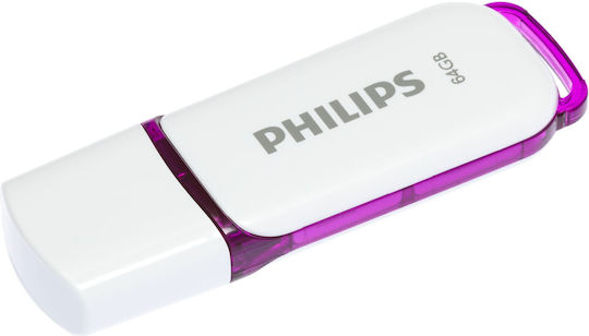 Philips Snow 2-Pack 64GB USB 2.0 Stick Purple