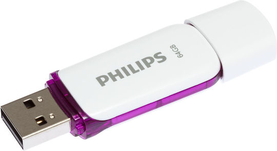 Philips Snow 2-Pack 64GB USB 2.0 Stick Purple