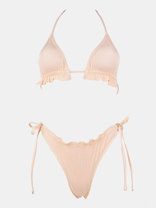 Bikini-Set Dreieck mit Abnehmbare Verstärkung & Brasilien Beiges