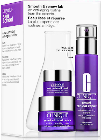 Clinique Smooth & Renew Lab Σετ Περιποίησης για Αντιγήρανση & Ενυδάτωση 3τμχ