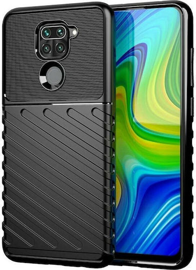 Nexeri Back Cover Σιλικόνης Μαύρο (Redmi Note 9)