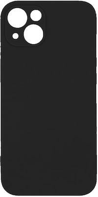 Silicone / Fabric Back Cover Black (iPhone 14)