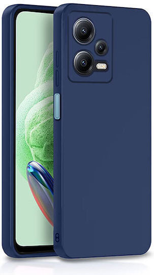 Back Cover Σιλικόνης / Tempered Glass Σετ με Τζαμάκι Μπλε (Poco X5)