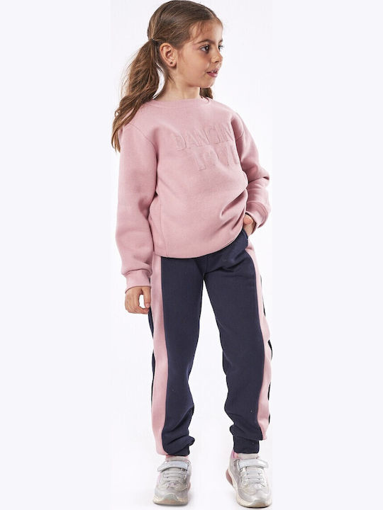 Kids Sweatpants Set Pink 2pcs