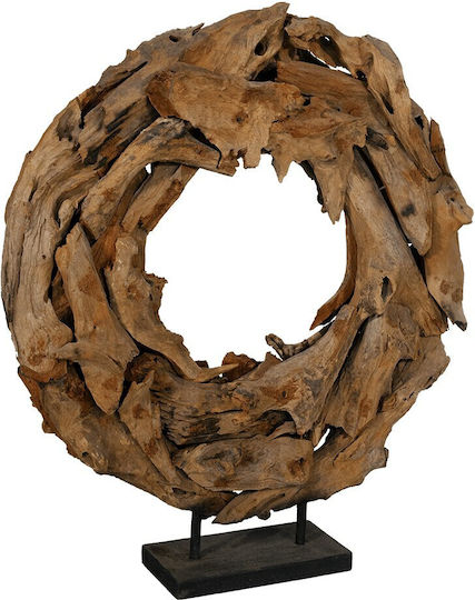 Διακοσμητικό Στεφάνι από Ξύλο 71x60x12cm
