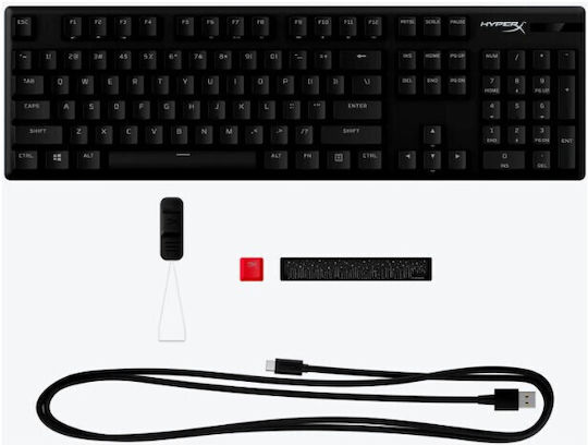 HyperX Alloy Origins PBT Gaming Mechanical Keyboard with HyperX Blue switches and RGB lighting (English US)