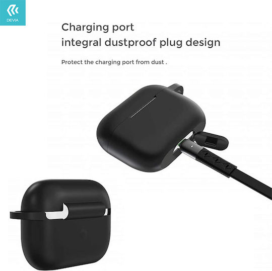 Devia Naked Hülle Silikon in Schwarz Farbe für Apple AirPods Pro