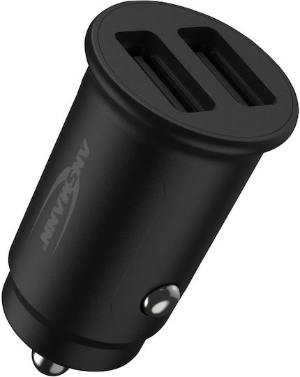Ansmann In-Car Handy-Autoladegerät 12W mit 3xUSB-A Schwarz Farbe