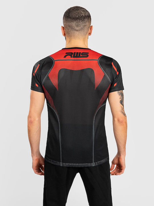Venum Men's Short Sleeve Martial Arts Shirt VENUM-04903 for Boxing / Muay Thai Black