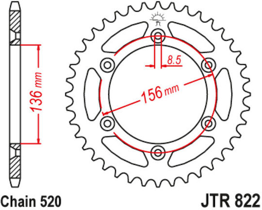 JT Sprockets Hinteres Ritzel für Husqvarna ТЕ