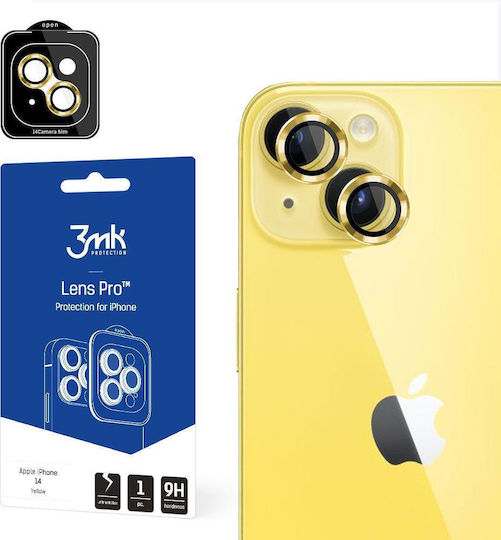 3MK Lens Protection Pro Protecție Cameră Tempered Glass Yellow pentru iPhone 14 / 14 Plus