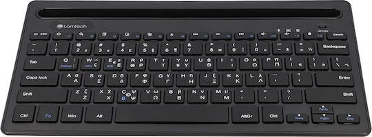Lamtech LAM022124 Fără fir Bluetooth Doar tastatura pentru Tabletă Greacă Negru