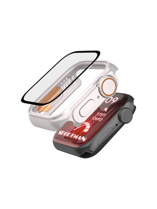 Tech-Protect Defense 360 Plastikhülle mit Glas Navy / Orange für Apple Watch 45mm