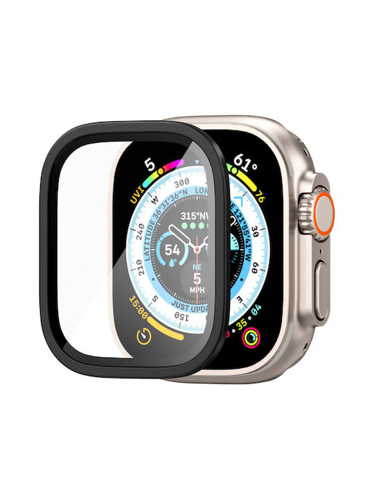 Spigen Glas.TR Slim Pro Plastic Case with Glass in Black color for Apple Watch Ultra 49mm
