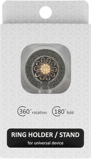 Celldome Flower Ring Holder for Mobile Phone in Black Colour