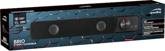 SpeedLink Brio Компютърни тонколони 2.0 с мощност 3W в Черен цвят