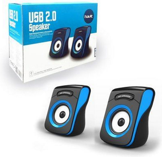 Havit SK599 Computerlautsprecher 2.0 mit Leistung 3W in Blau Farbe