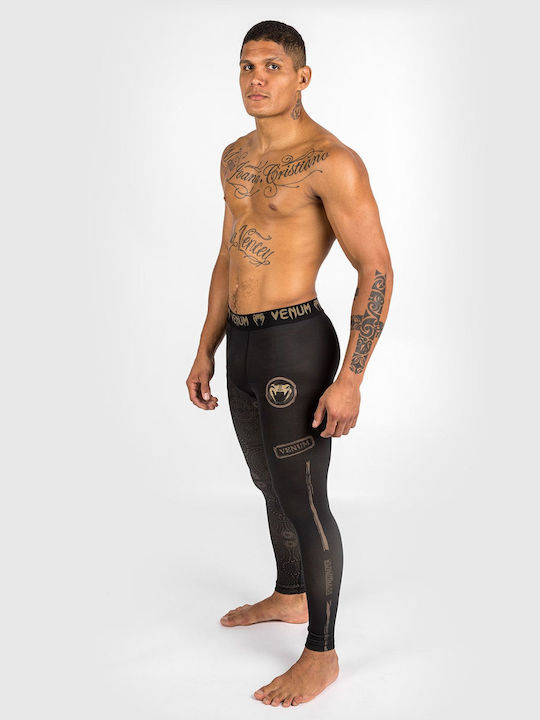 Venum Spats Long Men Martial Arts Leggings Black