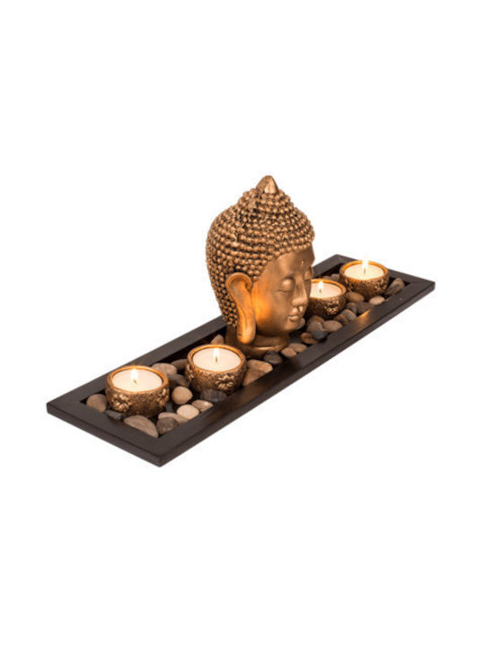 Out of the Blue Dekorative Buddha Figur aus Polyresin Buddha 41x12x17cm