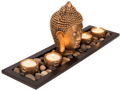 Out of the Blue Διακοσμητικός Βούδας Πολυρητίνης Buddha 41x12x17cm