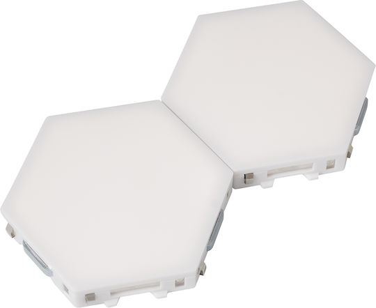 Omnia Διακοσμητικό Φωτιστικό LED Φυσικό Λευκό 4000K Hexagon 3τμχ