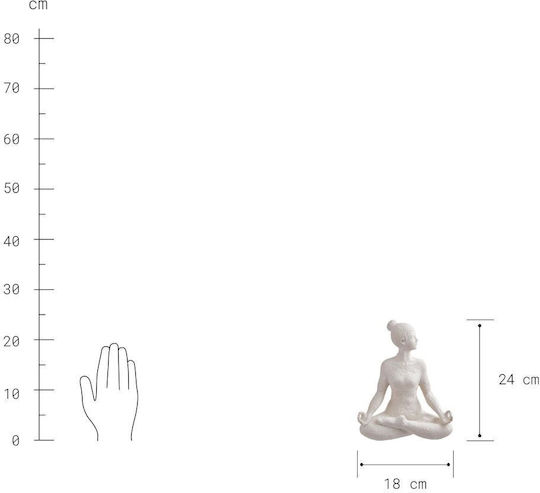 Butlers Decorativ Statuetă din Polirășină Lotus 18x18x15cm 1buc