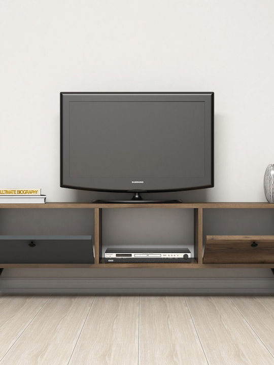 Έπιπλο Τηλεόρασης Carlos Καφέ Μ138xΠ29xΥ42cm
