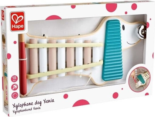Hape Musical Instrument Xylophone Dog made of Wood with Music for 18++ Months