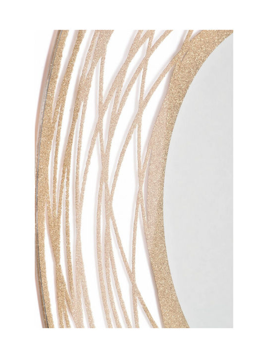 Innova Wall Mirror with Gold Plastic Frame Diameter 80cm 1pcs