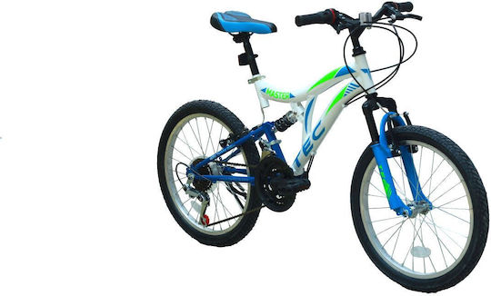 TEC Master 20" Детски Велосипед Планински Велосипед 6 Скорости Бял