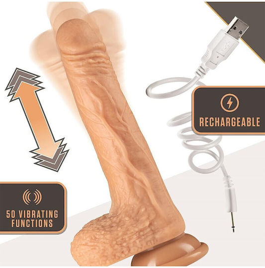Dr. Skin Dr. Grey Realistic Dildo with Scrotum and Suction Cup Gray 20cm