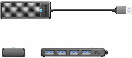 Orico USB-Hub 4 Anschlüsse USB 3.0 mit Anschluss an einen Computer USB-A