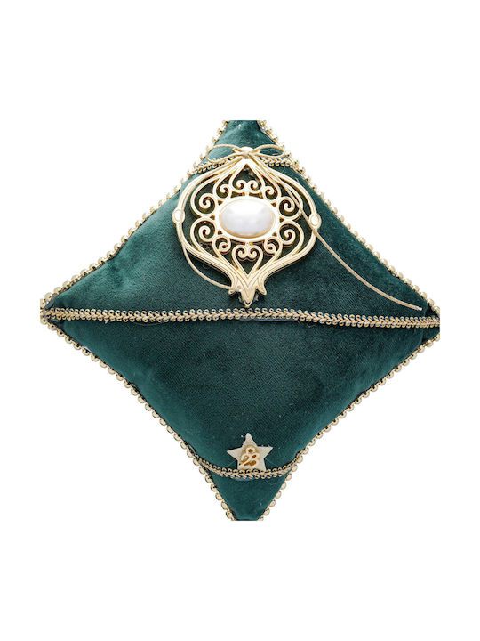 Kiriakos Gofas Hängend Glücksbringer Granatapfel Grün aus Metall 14x14cm 1Stück