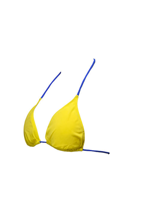 Bikini Set Triangle Top & Slip Bottom with Laces with Adjustable Straps Yellow