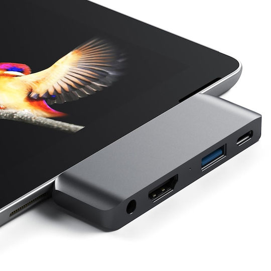 Satechi USB-C Docking Station με HDMI 4K PD Γκρι (ST-TCMPHM)