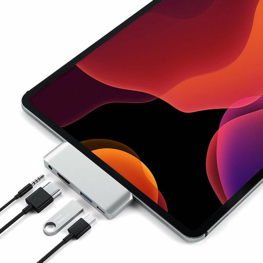 Satechi USB-C Docking Station με HDMI 4K PD Γκρι (ST-TCMPHM)