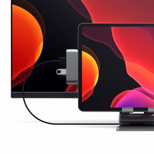 Satechi USB-C Docking Station με HDMI 4K PD Γκρι (ST-TCMPHM)