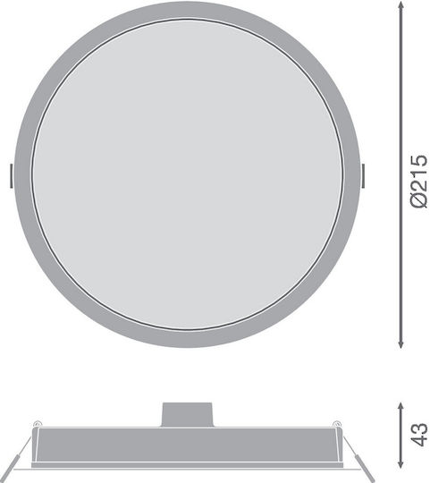 Ledvance Χωνευτό LED Panel 24W