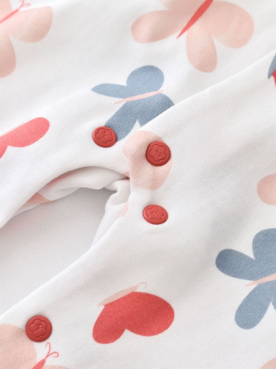 Biorganic Baby Bodysuit Long-Sleeved Coral