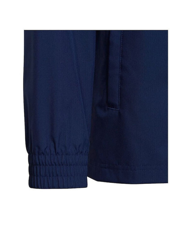 Entrada 22 Waterproof Kids Sports Short Windproof Jacket with Hood Navy Blue
