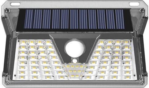 Vito Wall Mounted Solar Light 3W 170lm Cold White 6400K with Motion Sensor and Photocell IP44