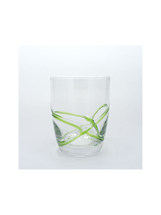 Cryspo Trio X Treme Set of Glasses Whiskey made of Glass in Green Color 350ml 6pcs