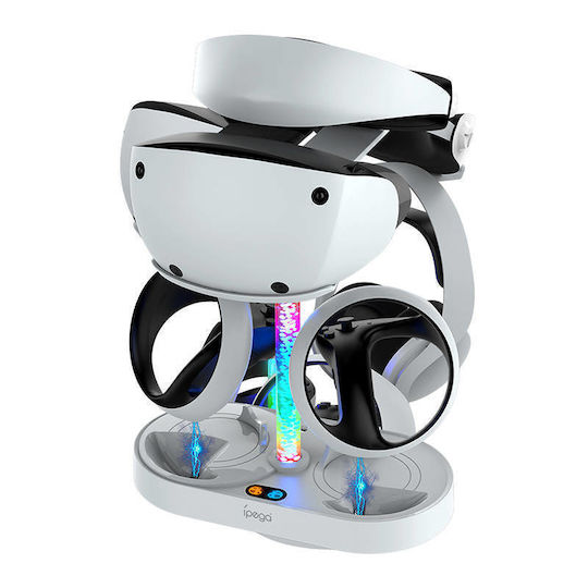 iPega Dual Charger Stand Βάση Φόρτισης για 2 χειριστήρια VR με φωτισμό LED Λευκή PG-P5V001PS VR2