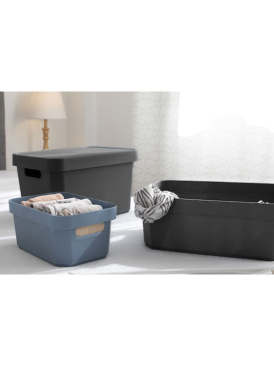 Cyclops Cave Plastic Storage Box with Lid Blue 21.5x36x27.5cm
