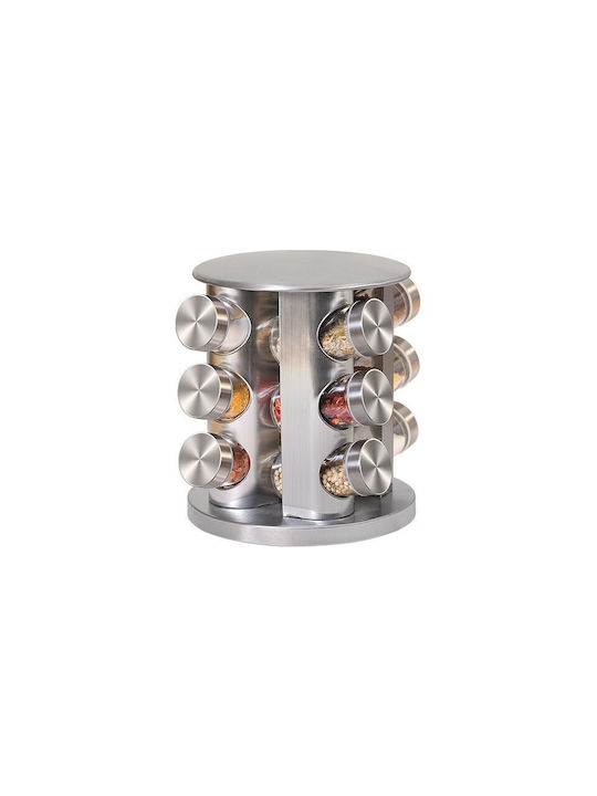 Spice Gewürzbehälter Glas auf Ständer Silberne 12Stück 12Stück