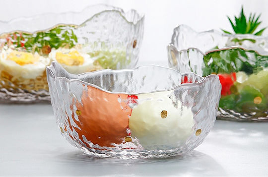 Keskor Salatschüssel Glas Transparent 19x19x7.5cm 1Stück